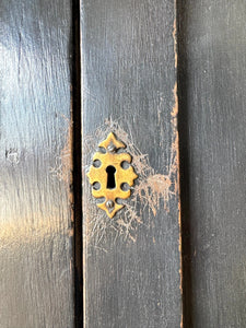 An Ebonized English Country Pine Buffet Sideboard