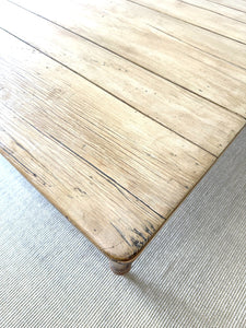 An Antique English Country Pine 6ft Dining Table and 54" Wide