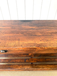 A Large Vintage Pine Work Table or Kitchen Island