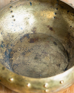An Antique Handmade Hammered Decorative Copper Bowl c1953