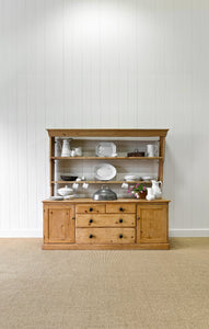 An Early 19th Century Monumental Pine Welsh Dresser or Cupboard