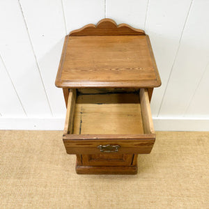 An Antique English Pitch Pine Nightstand c1890