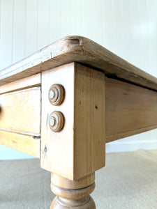 An Antique English Country Pine 6ft Dining Table and 54" Wide