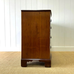 A Large Antique English Bow Front Mahogany Chest of Drawers