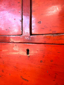 A Striking English Red Chest of Drawers Dresser c1890