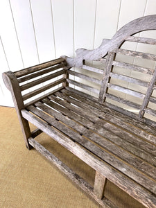 A Stylish English Teak Garden Bench