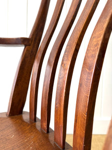 A 19th Century High Back English Country Elm & Beech Armchair Windsor