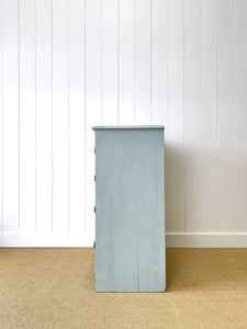 An Antique Blue Painted Chest of Drawers Dresser