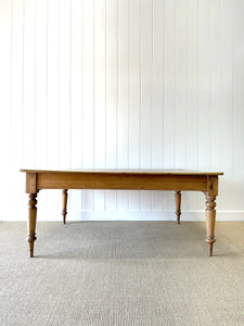 An Antique English Country Pine 6ft Dining Table and 54" Wide