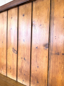 An Antique English Pine Settle or Hall Bench
