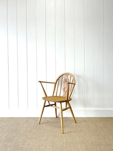 An English Country Mid-century Arm Blond Chair