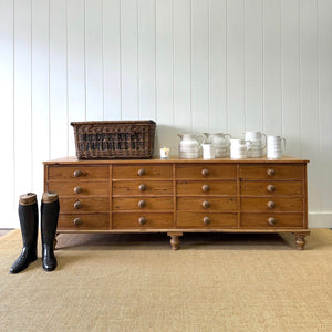 A Large Antique English Bank of Drawers Sideboard or Server c1890