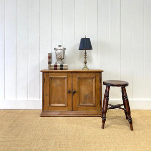 Antique English Pine Cupboard Sideboard