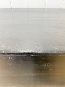 An Ebonized English Pine Blanket Box or Toy Box Early 19th Century