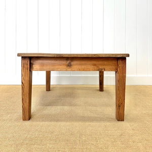 Antique English Country Pine Coffee Table c1890