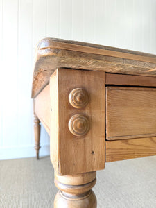 An Antique English Country Pine 6ft Dining Table and 54" Wide