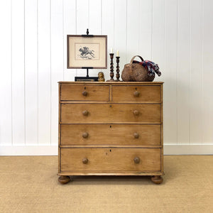 An Antique English Pine Chest of Drawers or Dresser with Dark Knobs – The  Parsons Nose Antiques