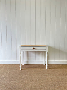 An English Country Pine Painted Console Table or Nightstand c1890