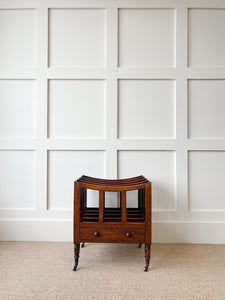 A Delightful And Rare Georgian Mahogany Canterbury or Magazine Newspaper Holder