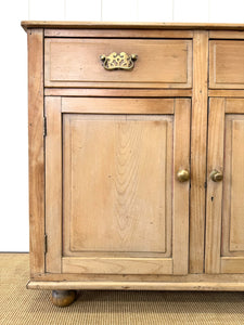 A Handsome Antique English Pine Sideboard c1890