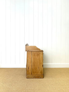 An Antique English Pine Chest of Drawers Dresser with Gallery c1890