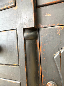 A Wonderful Large Ebonized Welsh Dresser or Cupboard