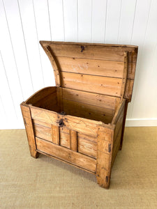 An Swedish Pine Domed Top Blanket Box or Toy Box Early 19th Century