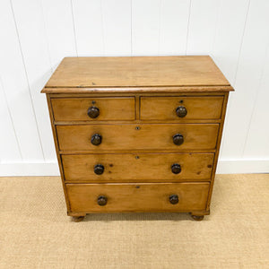 A 19th Century English Pine Chest of Drawers/Dresser with Tulip Feet
