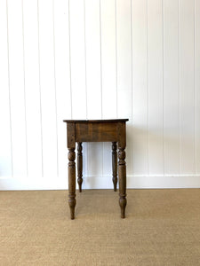 An Antique French Country Pine Side Table or Nightstand c1890