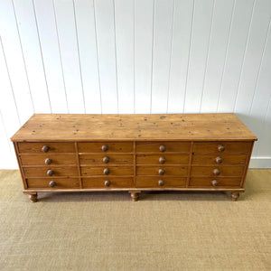 A Large Antique English Bank of Drawers Sideboard or Server c1890