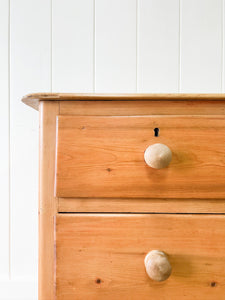 An Antique English Pine Chest of Drawers/Dresser c1890