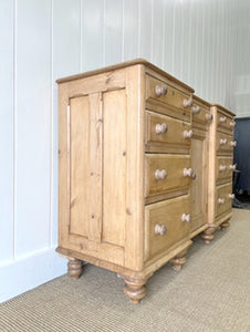 A Light Pine Antique English Sideboard c1890