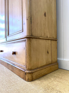 A Pine Wardrobe or Linen Press c1890