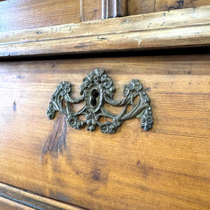 An 18th Century Dutch Vitrine à Deux Corps Glazed Pine Bookcase Cabinet or Hutch