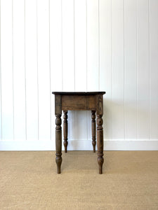 An Antique French Country Pine Side Table or Nightstand c1890
