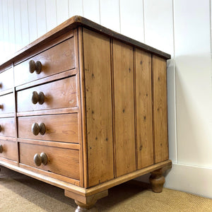 A Large Antique English Bank of Drawers Sideboard or Server c1890