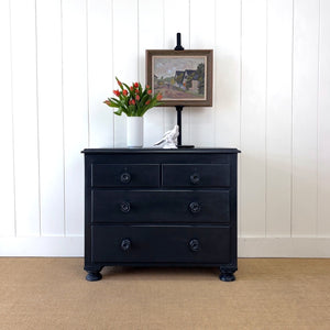 An Ebonized English Pine Chest of Drawers Dresser c1890 – The Parsons Nose  Antiques