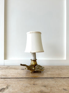 French Gilded Bronze Bedside Lamp c1890