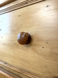 A Pine Wardrobe or Linen Press c1890