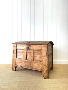 An Swedish Pine Domed Top Blanket Box or Toy Box Early 19th Century