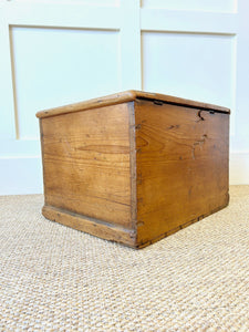 A Small Antique Pine Blanket Box c1890