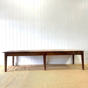 A Monumental Antique 10 ft English Pine Farmhouse or Draper's Table