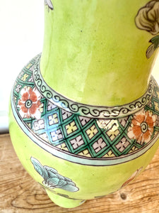 Antique Chinese Qing Tongzhi Guangxu Famille Rose Porcelain Baluster Vase