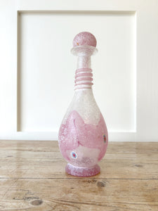 Vintage Murano Scavo Vase/Bottle with Stopper