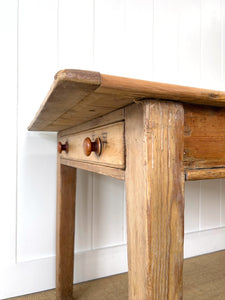 An Antique English Country Pine 7ft Dining Table