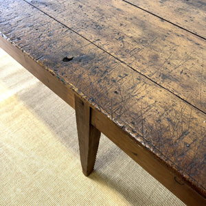 A Monumental Antique 10 ft English Pine Farmhouse or Draper's Table