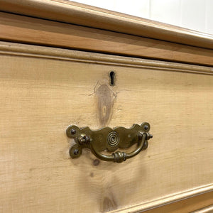 A Tall 19th Century English Pine Chest of Drawers/Dresser