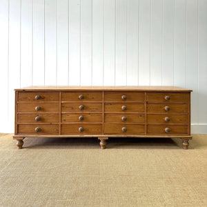 A Large Antique English Bank of Drawers Sideboard or Server c1890