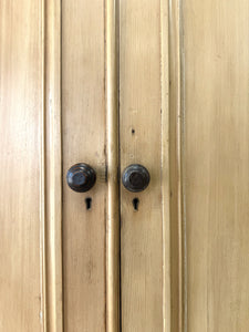 A Pine Wardrobe or Linen Press c1890