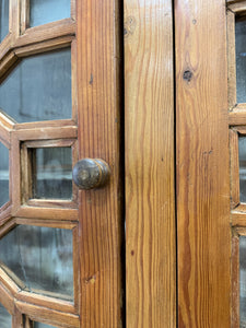 A Monumental Late 19th Century English Pine Bookcase Cabinet or Hutch